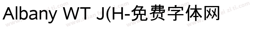 Albany WT J(H字体转换